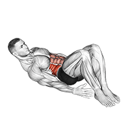 alternate heel touchers exercise demonstration
