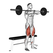barbell bench front squat dimostrazione dell’esercizio