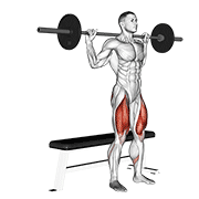 barbell bench squat dimostrazione dell’esercizio