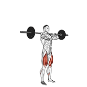 barbell clean-grip front squat dimostrazione dell’esercizio
