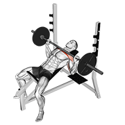 barbell incline bench press exercise demonstration