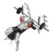 barbell lying extension exercise demonstration