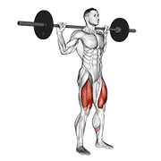 barbell narrow stance squat exercise demonstration