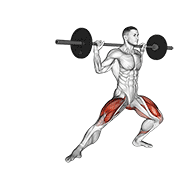 barbell side split squat exercise demonstration