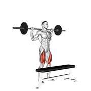 barbell step-up exercise demonstration