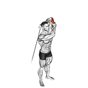 cable alternate triceps extension egzersiz gösterimi