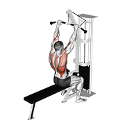 cable bar lateral pulldown exercise demonstration