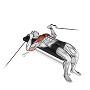 cable bench press exercise demonstration
