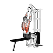 cable lateral pulldown (with rope attachment) dimostrazione dell’esercizio