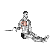 cable seated shoulder internal rotation egzersiz gösterimi
