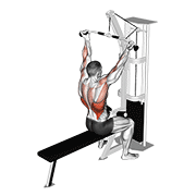 cable underhand pulldown exercise demonstration