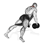 dumbbell decline shrug v. 2 dimostrazione dell’esercizio