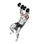 dumbbell incline bench press 动作演示