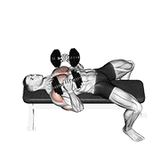 dumbbell lying elbow press 动作演示
