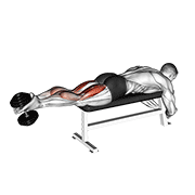 dumbbell lying femoral exercise demonstration