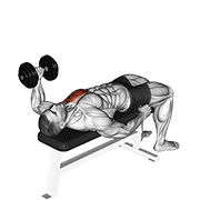 dumbbell lying one arm press v. 2 动作演示
