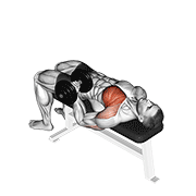 dumbbell lying one arm press exercise demonstration