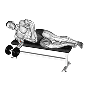 dumbbell lying pronation egzersiz gösterimi
