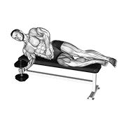 dumbbell lying supination exercise demonstration