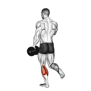dumbbell single leg calf raise 动作演示