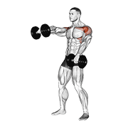 dumbbell standing alternate raise egzersiz gösterimi
