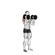 dumbbell w-press exercise demonstration
