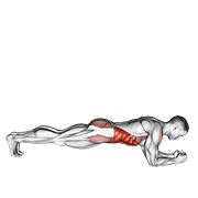 front plank with twist exercise demonstration