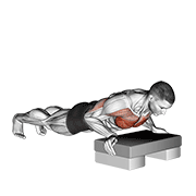 incline push-up exercise demonstration
