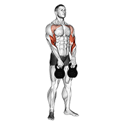 kettlebell alternating hang clean exercise demonstration