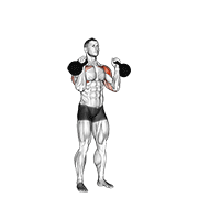kettlebell alternating press exercise demonstration