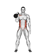 kettlebell bent press dimostrazione dell’esercizio