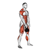 kettlebell hang clean dimostrazione dell’esercizio
