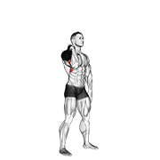 kettlebell one arm push press exercise demonstration