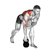 kettlebell one arm row egzersiz gösterimi