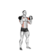 kettlebell seesaw press exercise demonstration