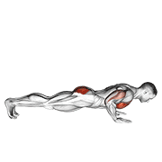 outside leg kick push-up exercise demonstration