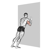 push-up (wall) exercise demonstration