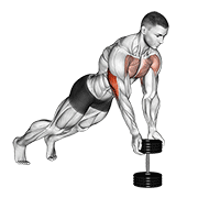 push-up close-grip off dumbbell exercise demonstration