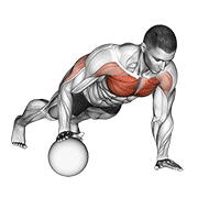 push-up medicine ball exercise demonstration