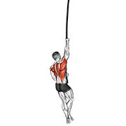 rope climb dimostrazione dell’esercizio