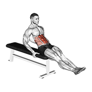 seated leg raise dimostrazione dell’esercizio