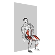 seated side crunch (wall) dimostrazione dell’esercizio