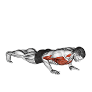 shoulder tap push-up exercise demonstration