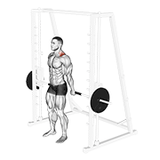smith back shrug dimostrazione dell’esercizio