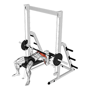 smith bench press exercise demonstration