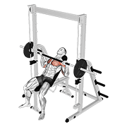 smith incline bench press exercise demonstration