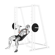 smith incline reverse-grip press exercise demonstration