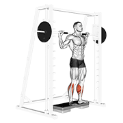smith reverse calf raises dimostrazione dell’esercizio