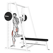 smith single leg split squat exercise demonstration