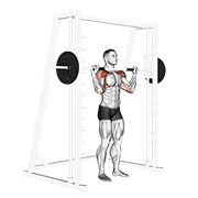 smith standing military press egzersiz gösterimi